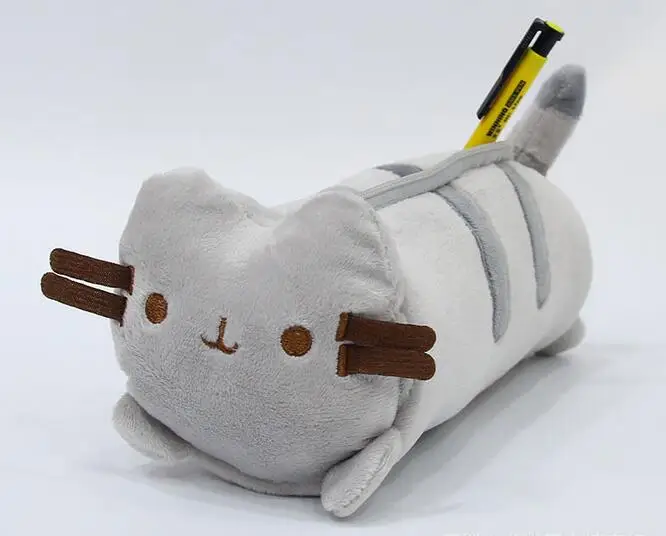 Большой емкости плюшевый японский стиль, милый цвет карандаши с котами сумка из ткани канцелярские принадлежности хранения Органайзер сумка милые толстые пеналы