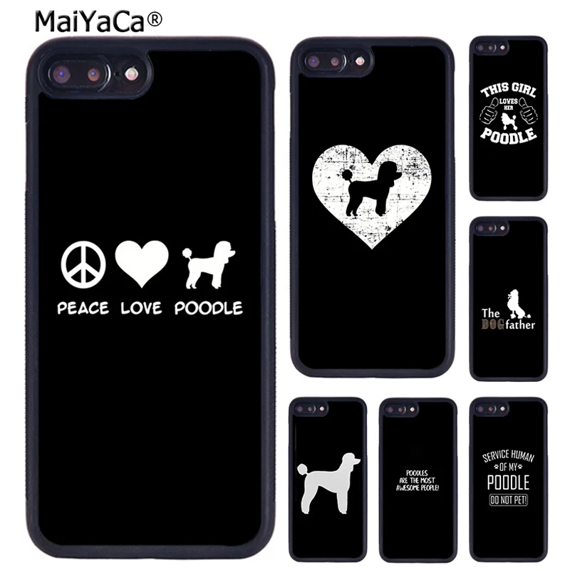 MaiYaCa мир любовь Пудель телефонный чехол для iPhone 5 6S 7 8 plus 11 12 Pro X XR XS Max Samsung Galaxy S7 S8 S9