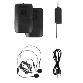 

Wireless Microphone HD Sound Stage LED Screen Headset Collar Clip Portable Stable Signal Voice Amplifier Transmitter Receiver