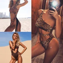 Новинка, сдельный купальник, сексуальный купальник с принтом, женский купальник, пляжная одежда с бахромой, открытая спина, монокини, бразильский купальник для женщин