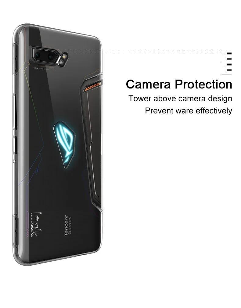 For Asus Rog Phone Ii Case Imak Ux5 Super Slim Stealth Soft Clear Tpu Phone Case For Asus Rog Phone 2 Case Bumper Fitted Cases Aliexpress