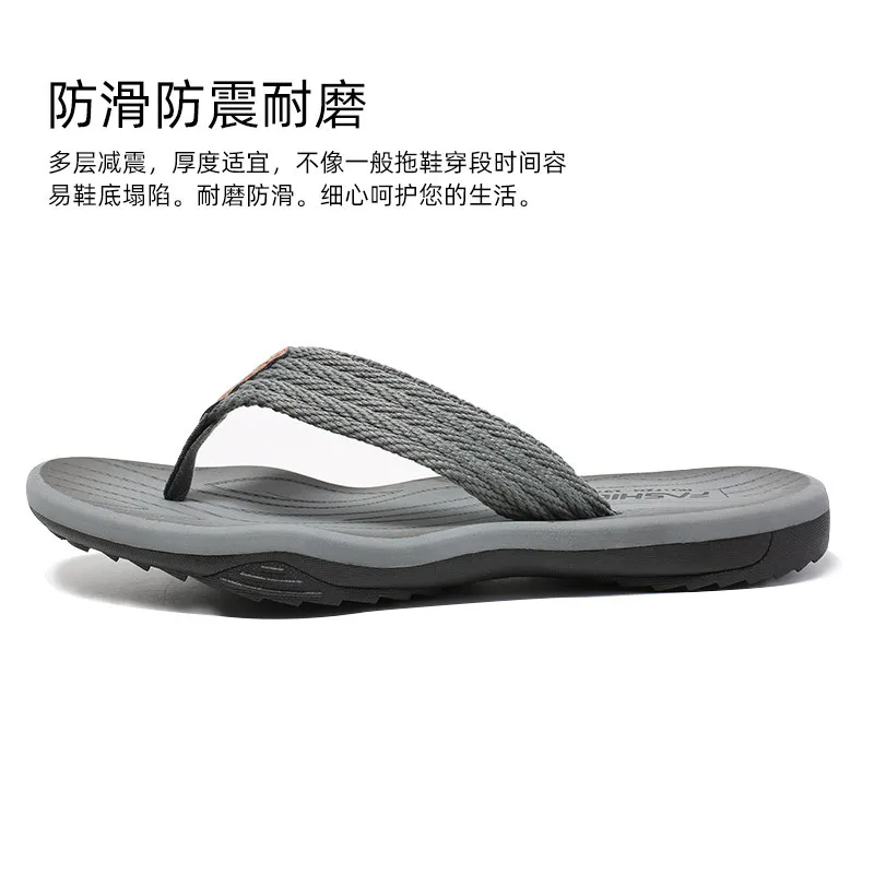 

New Style EVA Soft Bottom Anti-slip Flip-flops Fashion Men Flip-flops Seaside Casual Sandals