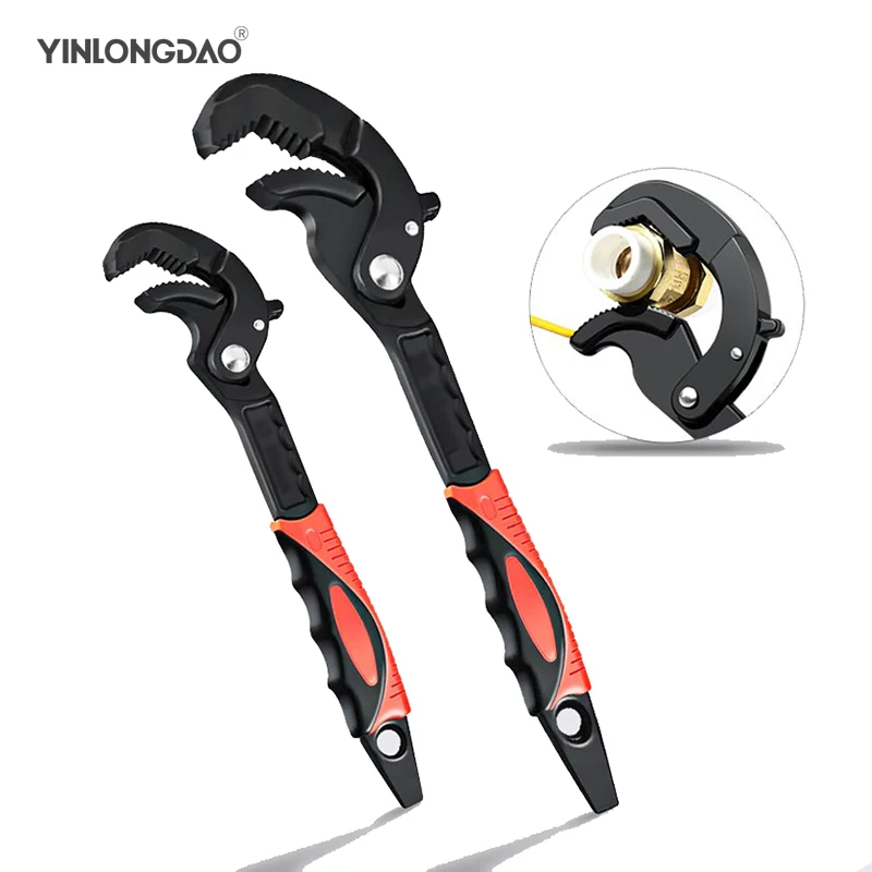 

30-60mm Multi-Function 2pcs Universal Wrench Adjustable Grip Wrench Set Ratchet Wrench Spanner Hand Tools Allen Key DIY Toos