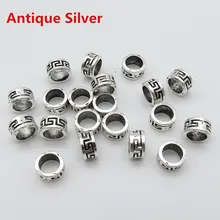 10 шт-50 шт металлические серебряные маленькие волосы викинга коса боязнь борода дредлок Бусы Кольца трубка для волос аксессуары для укладки волос