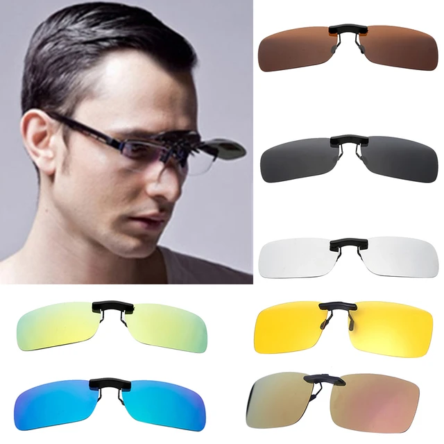 Fashion Portable Polarized Mirrored UV400 eyeglasses Clip on Lens Sunglasses  for Driving Fishing hiking travel Sports glasses - AliExpress