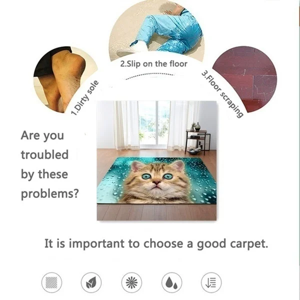 Muslim Prayer Rugs Floor Mats Carpet for Living Room Doormat Plush Non-slip Chair Mat Bathroom Carpet