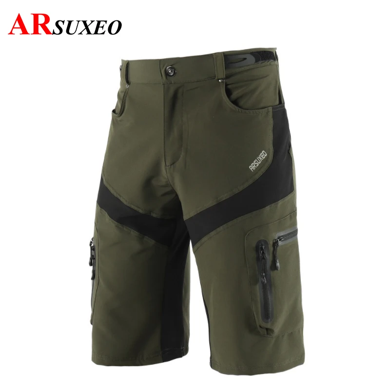 

ARSUXEO Men's Cycling Shorts Downhill MTB Mountain Bike Bicycle Shorts Water Resistant Outdoor Sportwear Breathable Underwear