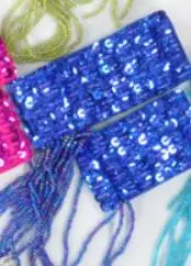 Ручной работы Легкий живота танцевальный браслет рукава повязку с стрейч обертывание ремень цепочка аксессуар ассорти цветов - Цвет: Rotyal Blue