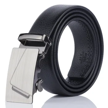 

Top quality classical style fashion men black color pu leather men belts Automatic Buckle Designer men belt 200808-77
