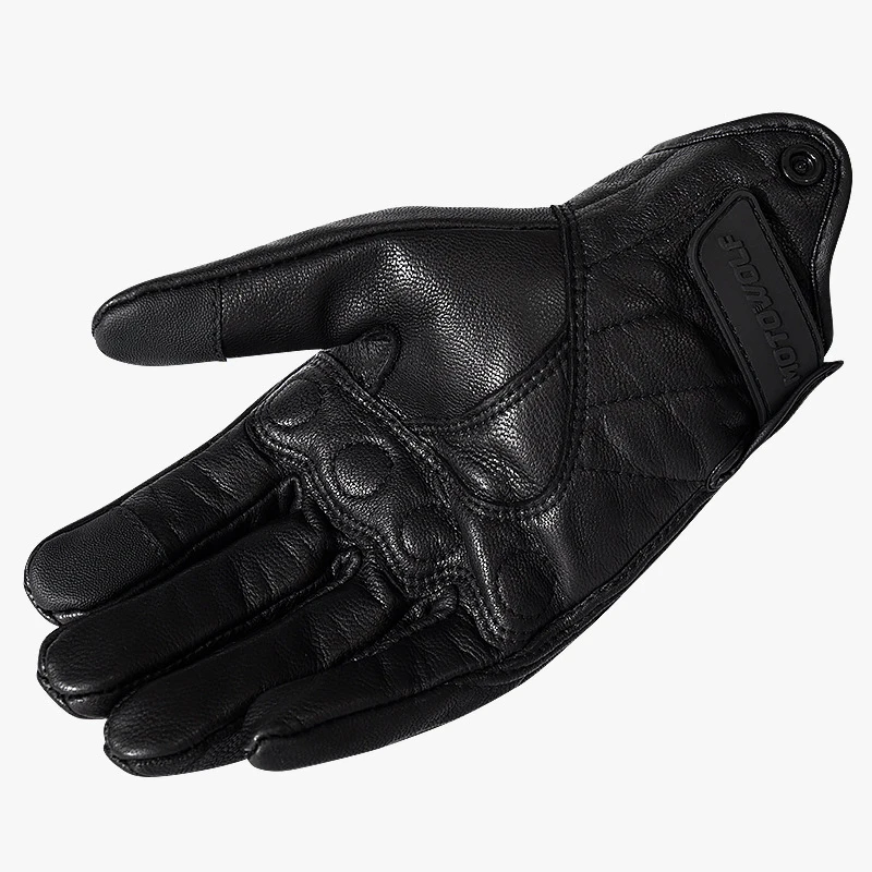 Leather Motorcycle Gloves Leather Riding Windproof Touch Screen Breathable Summer Motociclista Guantes Moto