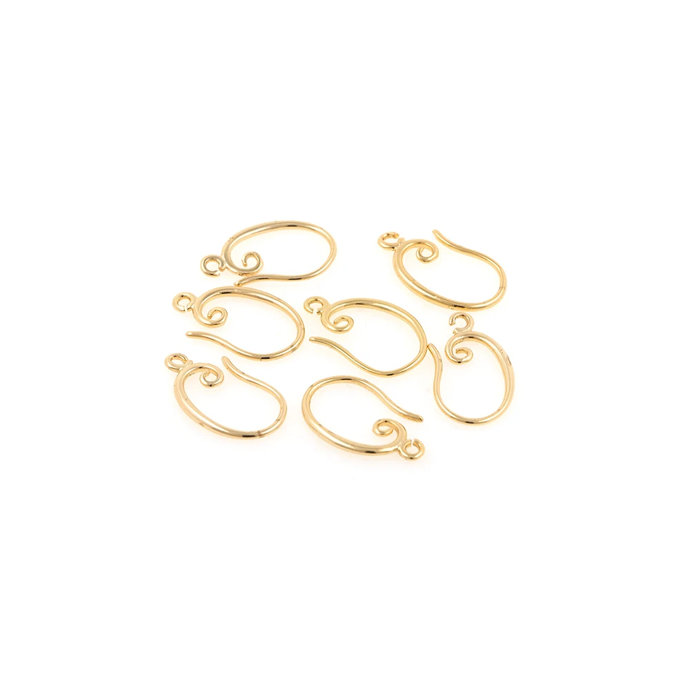 

Copper Earring Gold Clasps Hooks Connector Cahrms For DIY Jewelry Making Accessories