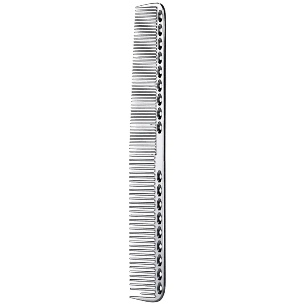 Large S909 Silver Профессиональный ультра тонкий гребень для волос, парикмахерский инструмент для укладки волос, Парикмахерская стальная расческа, парикмахерские расчески - Цвет: Large S909 Silver