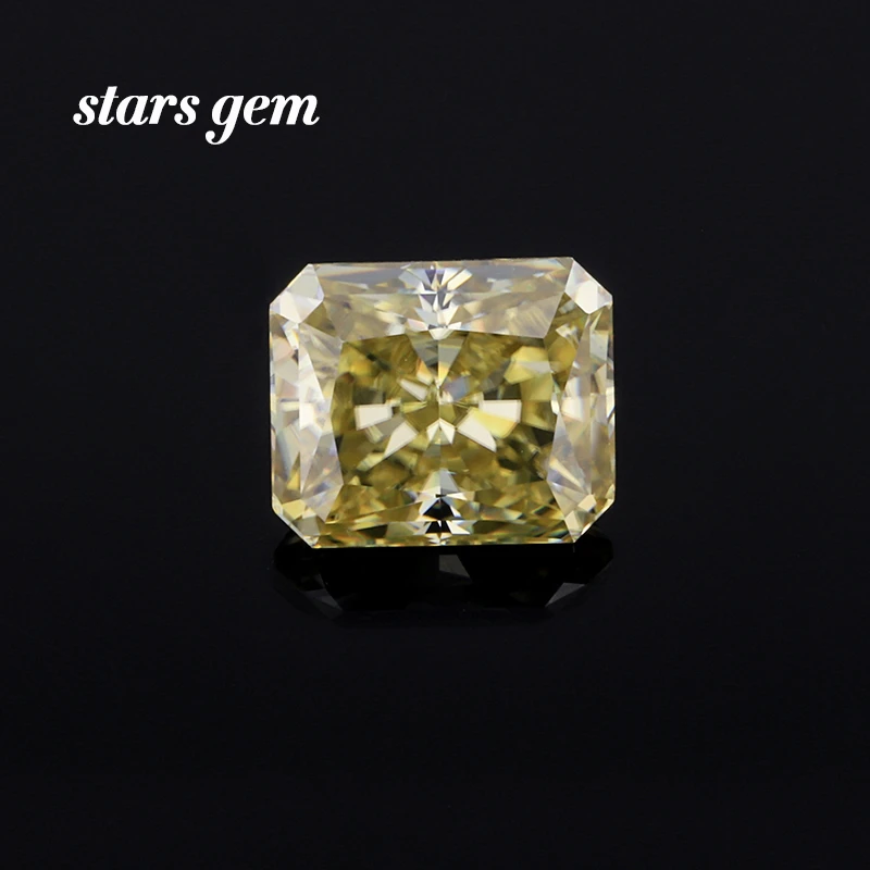 Yellow Color Octagon Shape Crushed Ice Cut 7x5mm 14x10mm Loose Moissanite Diamond For Jewelry Ring Making Beads Aliexpress