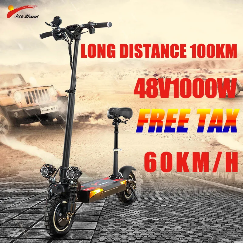

Adult Electric Scooter with Dual Motor off Road Foldable Scooter 48V 2000W Intelligent electric skateboard with Seat