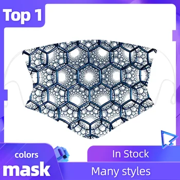 

Unisex Face Mask Dustproof Windproof Foggy Haze Fashion Print Face Cover Washable and Reusable Mask + 2 PCS Filters Mascarillas