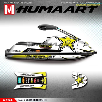 

HUMAART Complete Graphics Wrap Custom Sticker Deco Kit for YAMAHA Personal Watercraft PWC Super Jet Ski 700 SJ700 2002 to 2015