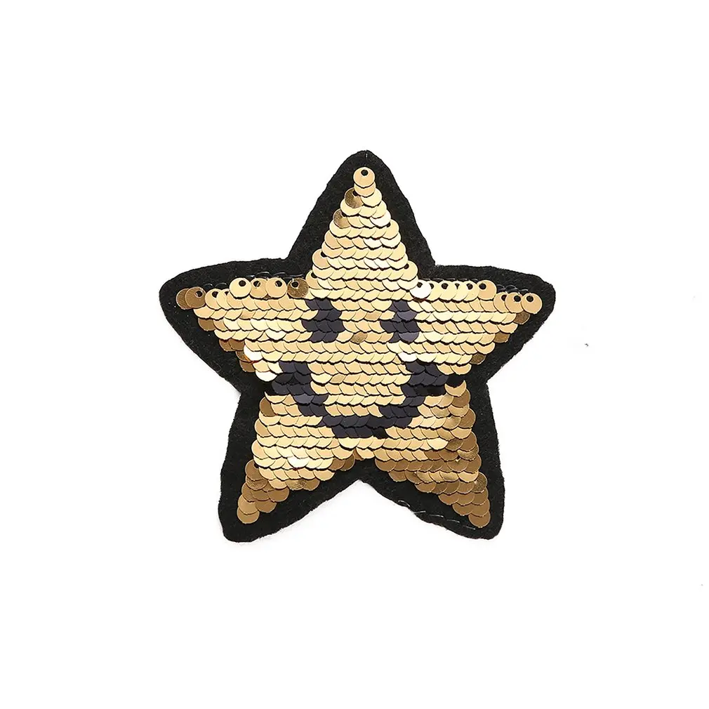 

Applique Clothes Patch Stickers Reversible Change Color Embroidery Accessories Crafts Sewing Smile Pattern Flip Sequins Cloth