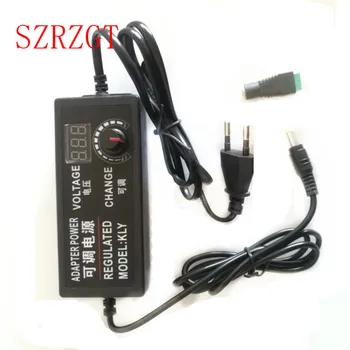 

Adjustable AC to DC 3V-12V-5A Universal adapter with display screen voltage Regulated power supply adatpor