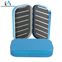 Maximumcatch алюминиевая коробка для ловли нахлыстом 154*90*27 мм с двойным Боковым Разрезом пенопластовая коробка для нахлыстом синего/зеленого/красного цвета
