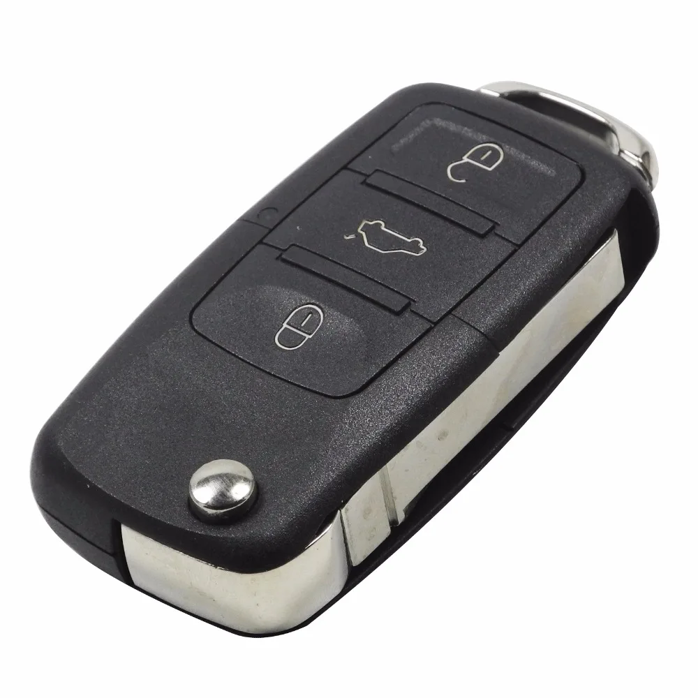 

Bilchave 10pcs 3 button Folding Car Remote Key Flip Folding Key Shell Case For Volkswagen Vw Golf Passat Beetle Skoda Seat Polo