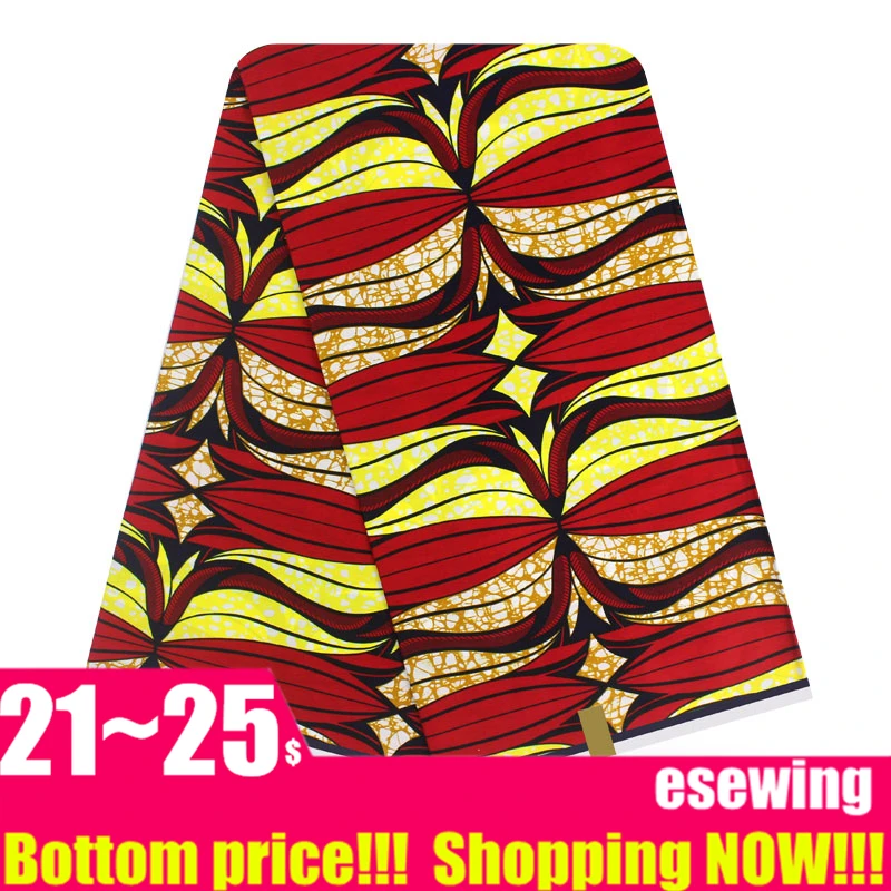 Африканская настоящая голландская восковая Ткань 6 ярдов Хлопок Анкара Нигерия Гана Голландский Настоящий Воск для лоскутного шитья африканские платья TX11
