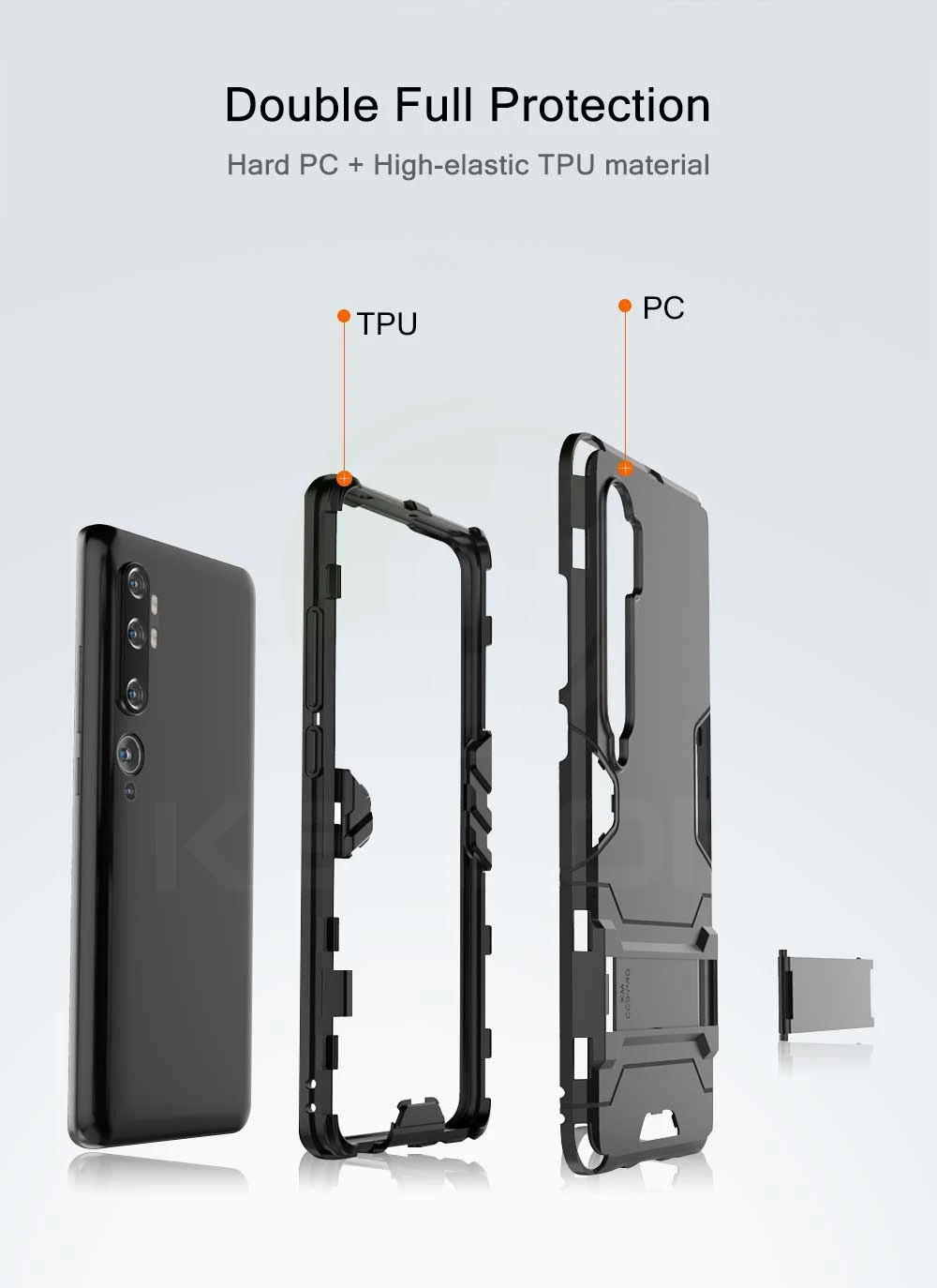 Чехол для Xiaomi Mi Note 10 Pro CC9 Pro Чехол Силиконовый армированный Жесткий Чехол-подставка чехол для телефона для Xiaomi Mi A3 A2 Lite чехол Fundas Shell