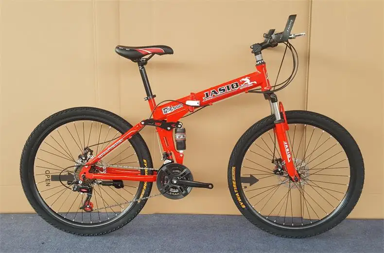 Folding Mountain Bike mountain bike 26-inch steel 21-speed bicycles dual disc brakes variable speed road bikes racing bicycle