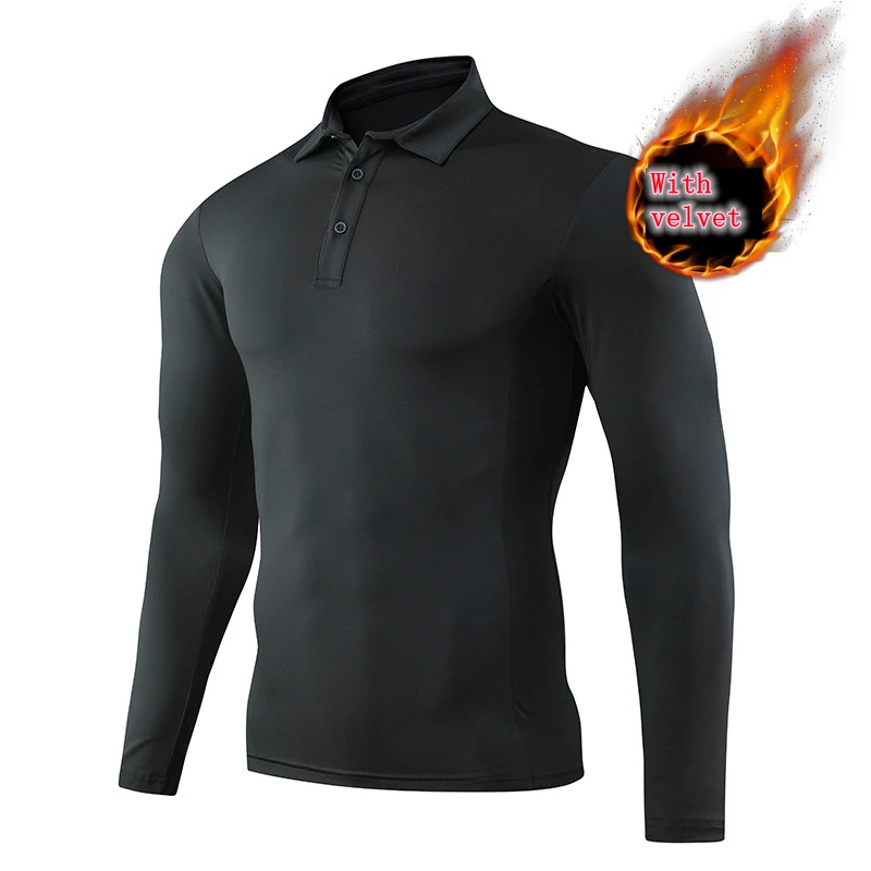 Quick Dry Long Sleeve Men's Fitness Polo T Shirt Men's Fitness