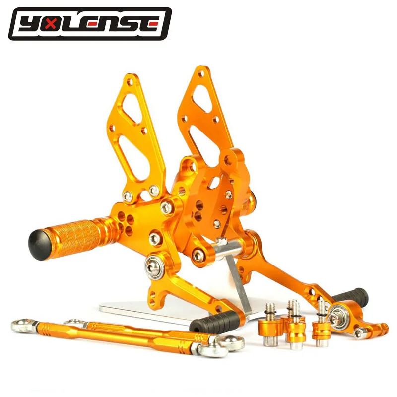 Для поездок на мотоцикле DUCATI 1098 1198 848 Аксессуары для мотоциклов CNC алюминиевая подставка для ног Сзади наборы для ухода за кожей регулируемый задний комплект подножки