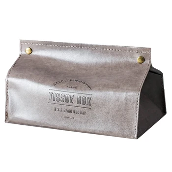 

PU Leather Chic Tissue Case Box Container Home Car Towel Napkin Papers Bag Holder Box Case Pouch Table Decoration
