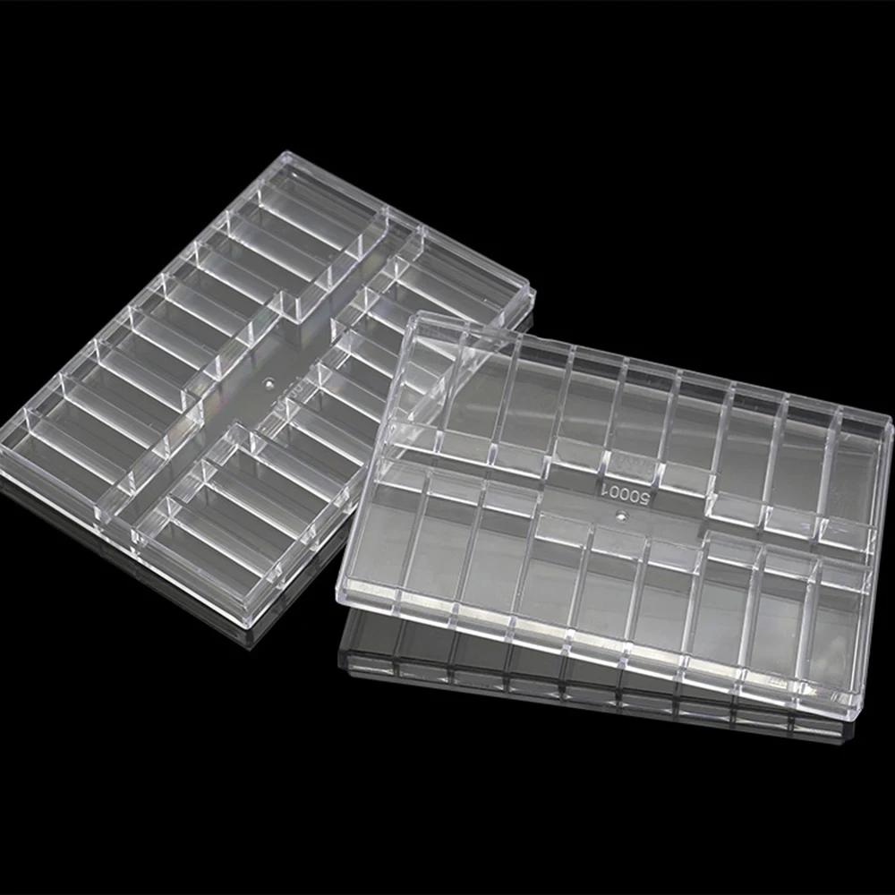1 pcs 19 Grid Transparent Boxes Cosmetic Case Acrylic Nails Art Pill case Portable Storage box Organizer Container Box Household | Дом и сад