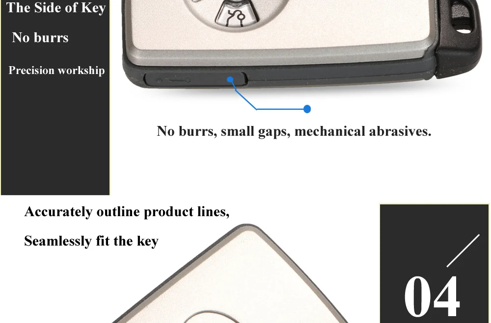 Keyforkess per Toyota Avalon Camry Highlander Corona Corolla Smart Card Chiave Auto Chiave A Distanza di Shell Fob 2/3/4 Pulsanti Nero/Bianco Caso - Hb81983ef48014038b1192ad3c4f76cc0n
