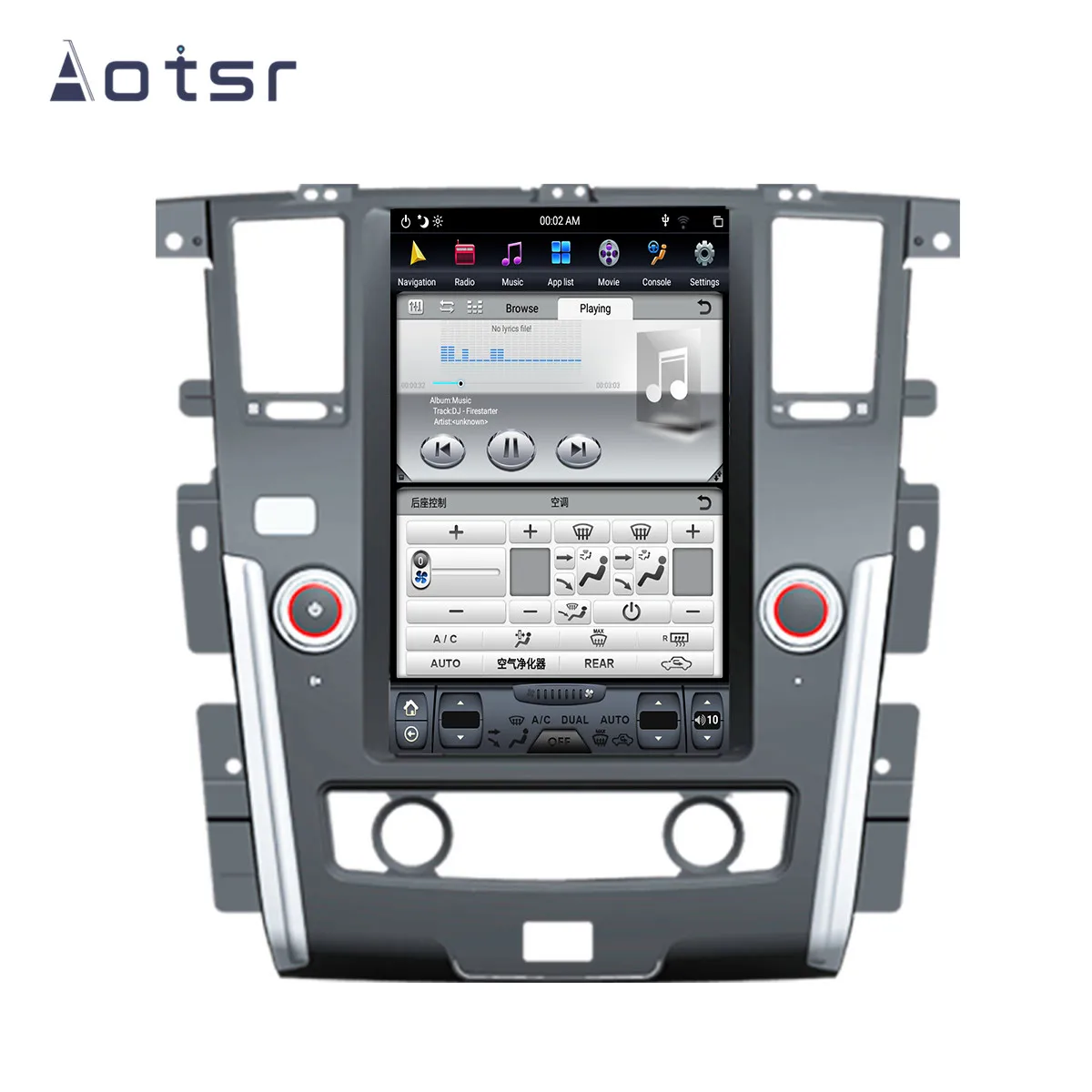 Sale Tesla Styel Android 8.1 Car DVD player GPS Navigation For Nissan Patrol 2010-18 Auto Stereo Multimedia Head Unit recorder Player 3