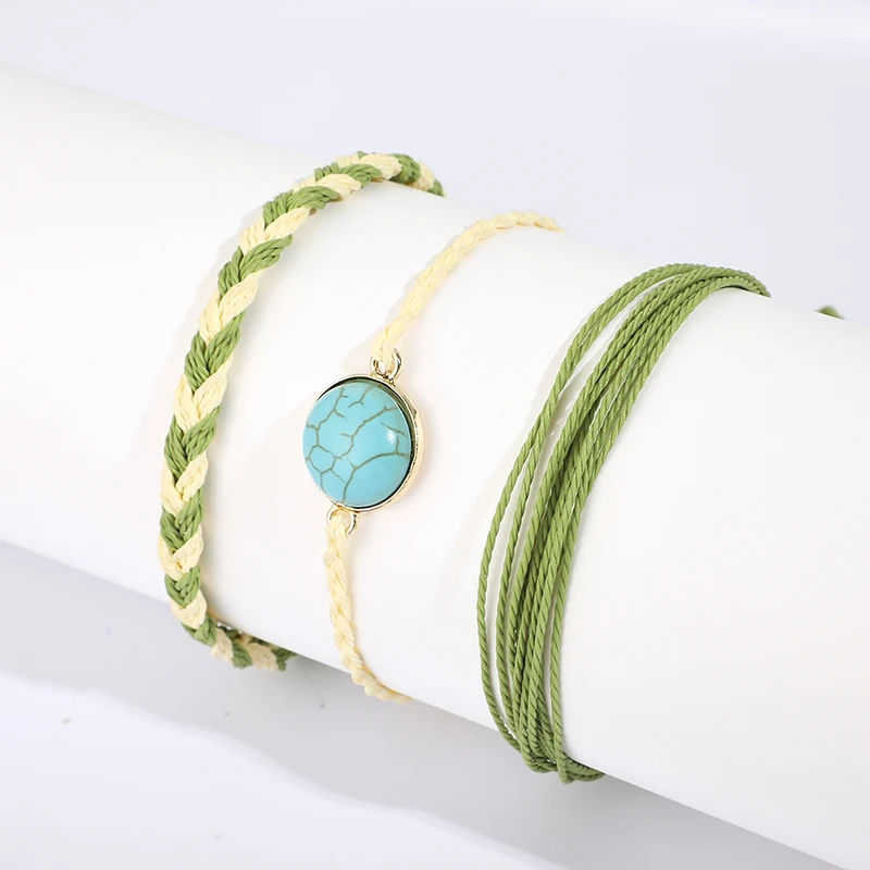 Tocona Hand Weave Braided Bracelets for Women Bohemian Vintage Cotton Rope Ethnic Charm Bracelets Brazil Bohemian Jewelry 8351