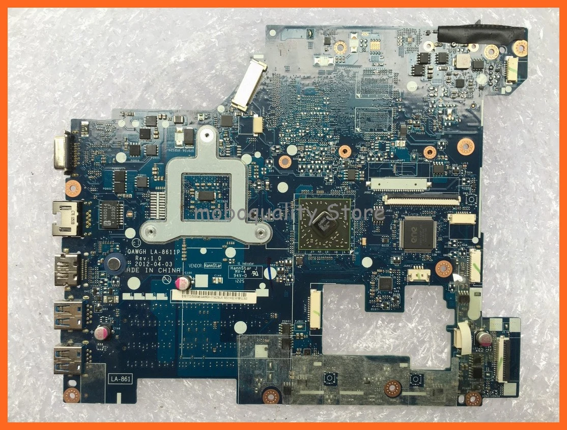 Lenovo Ideapad N586 AMD Laptop Motherboard FS1 QAWGH LA-8611P 90000420 Lenovo Ideapad N586 AMD Laptop Motherboard FS1 QAWGH LA-8611P 90000420