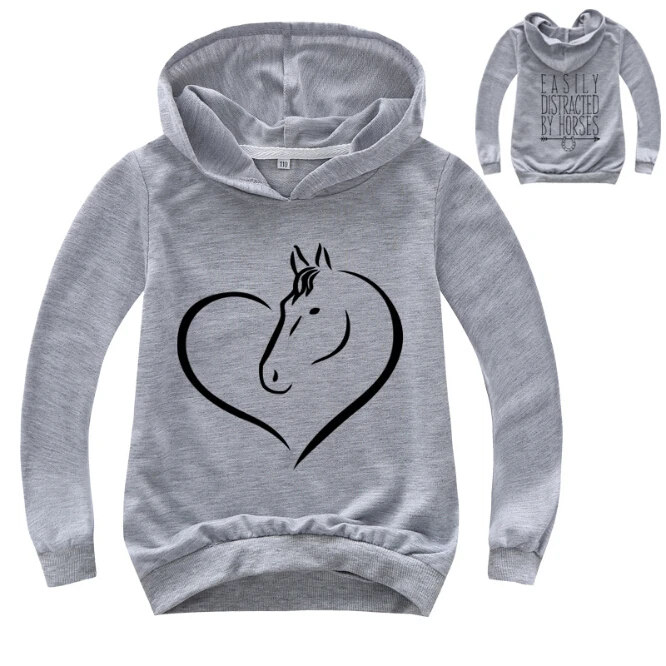 Hooded Sweatshirt Children Hoodie Children Sweater Cotton Hoodie Children Sweatshirt Toddler Sweatshirt Children Top Pullover Hoodie 2-14Y Fashion Printed Horse Hoodie Boy Long Sleeve Shirt Cildren Sweatshirts Girls Hoodies Children Coat Kids Clothes Streetwear