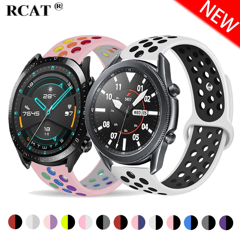 Ремешок силиконовый для Samsung gear s3 Frontier/Classic Sport Воздухопроницаемый браслет Galaxy watch