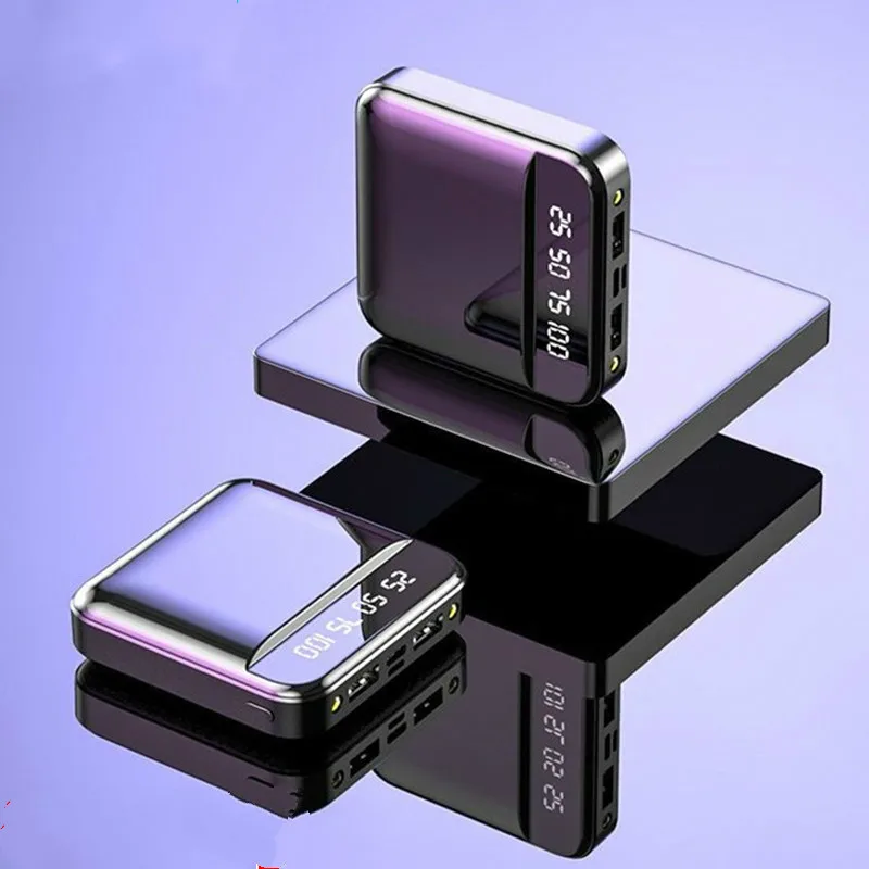 Mi ni power Bank 10000 мА/ч для iPhone X Xiaomi mi bank Pover зарядное устройство два порта Usb внешняя