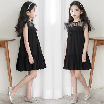 

2020 Elegant Lace Girl Dress kids girls summer dress princess party Frocks fashion children clothing Baby Girls Clothes 3-14yrs