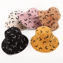 INS Панама, Джинсовая Шляпа с принтом Луны, шляпа от солнца, упаковываемая с плоским верхом, Панама, ВИНТАЖНАЯ ДЖИНСОВАЯ шапка с принтом полумесяца, Рыбацкая шапка