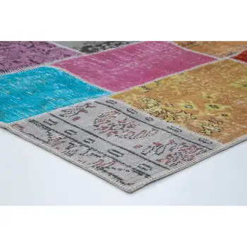 

143x206 Cm Multicolor Handmade Patchwork Rug-5x7 Ft