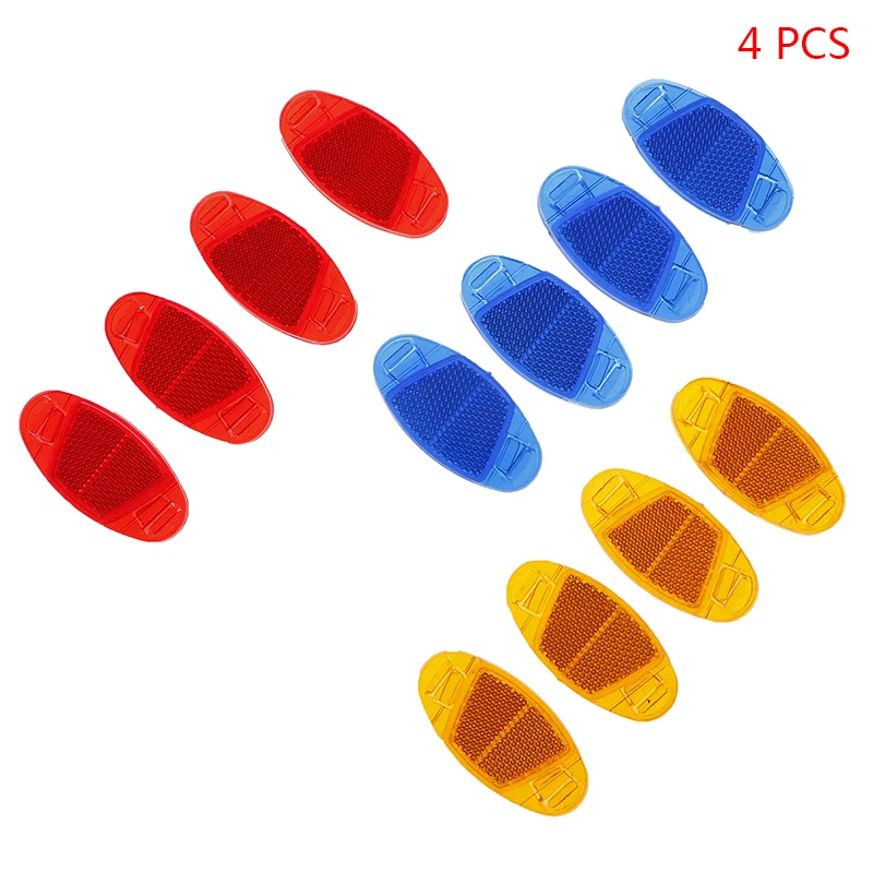 4Pcs/set Bicycle Mountain Bike Spoke Reflector Safety Warning Light Wheel Rim Reflective Mount Blue/Red/Yellow | Спорт и развлечения