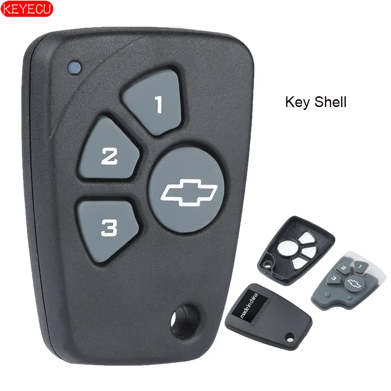 KEYECU корпус дистанционного ключа Fob 3 кнопки для Chevrolet Cruze Spark Onix Silverado Volvo Camaro(ключ оболочки
