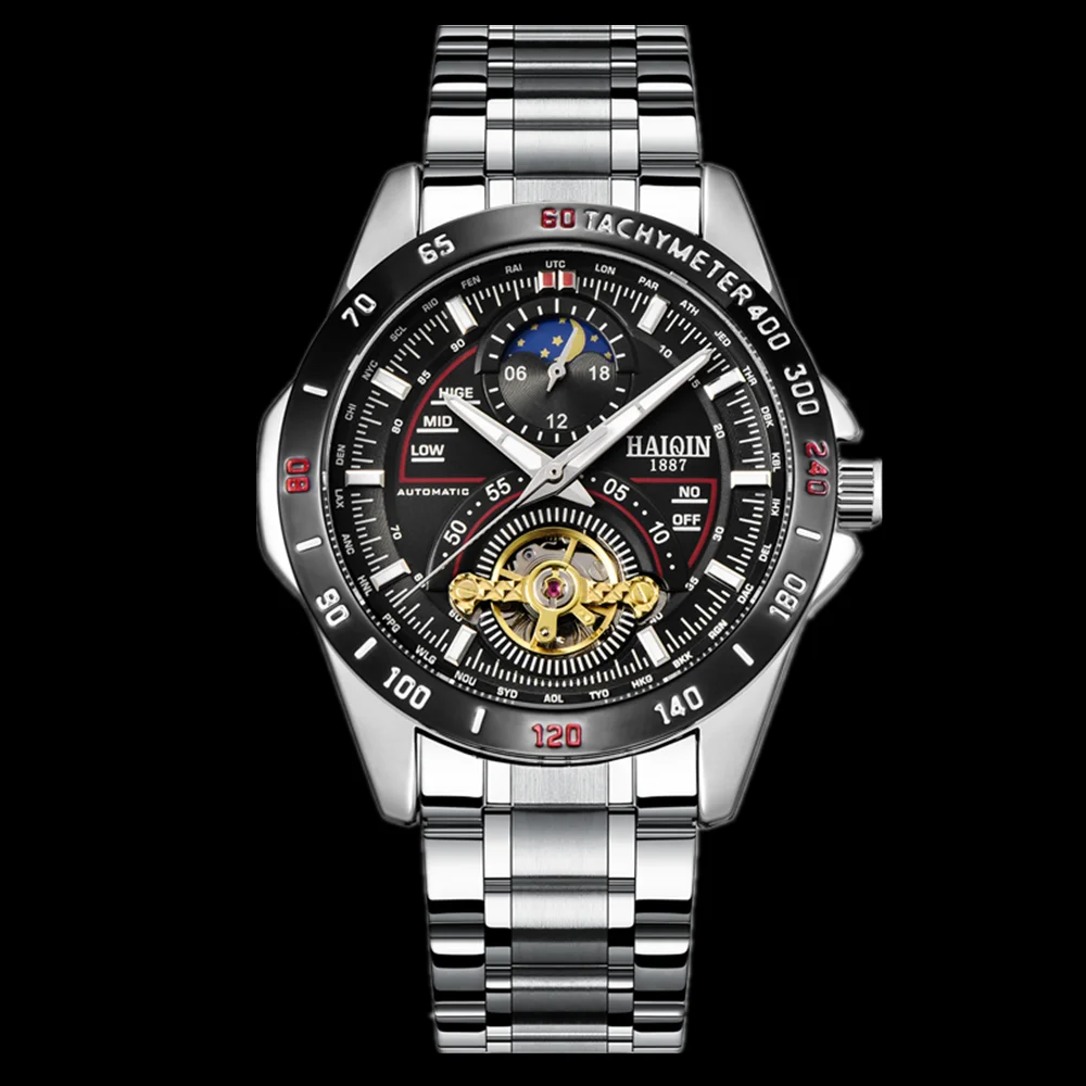 Reloj Hombre HAIQIN мужские высококачественные часы роскошные спортивные механические