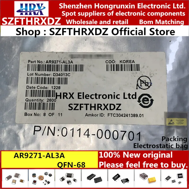 AR9271-AL3A QFN-68 AR9271 QFN68 AR9271-AL3A 2600 шт./кор.(10PCS-20PCS-50PCS