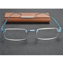 MINCL/модные квадратные очки для чтения против усталости для мужчин и женщин TR90 оправа Очки для чтения без рамки очки для чтения NX