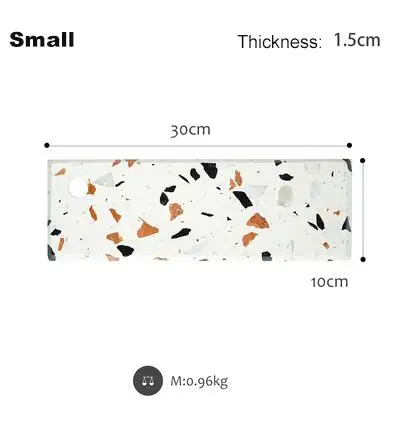 S Tobs Terrazzo поддон торт подставка для десерта керамическая доска настольные украшения для дома инструменты подносы для еды обслуживание тарелка реквизит - Цвет: S