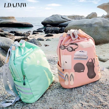 

Dry And Wet Separation Clothes Cosmetic Storage Bag Outdoor Waterproof Beach Swimming Bag Fitness Backpack Travel Organizer