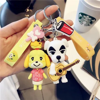 

Animal Crossing Tom Nook Doll Car Keychain Korea Men Women Lovers Key Chain Pendant Small Cute Keyring Accessories Gift Switch