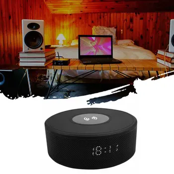 

Outdoor Portable Wireless Mini Bluetooth Speaker Portable Speaker support FM Nfc Alarm Clock Charging Pad